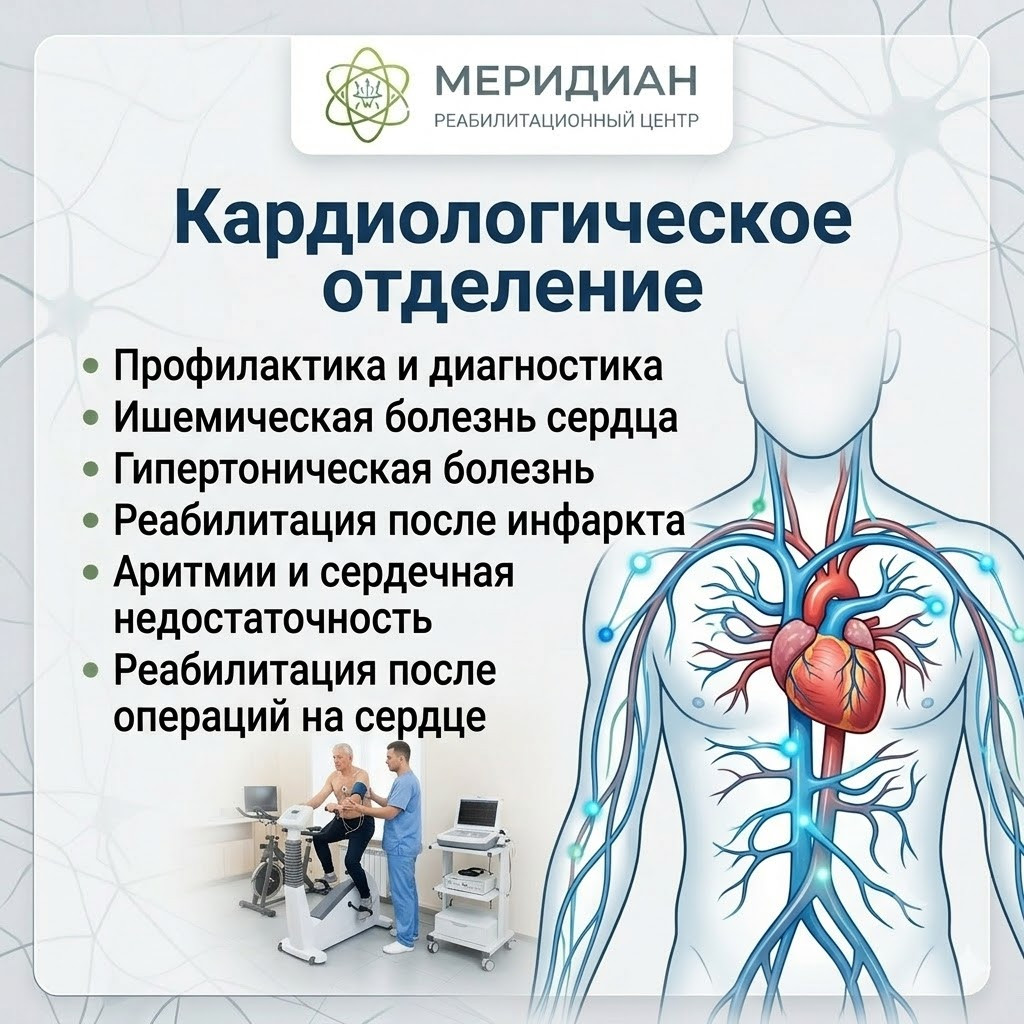 Кардиология в Краснодаре — центр Меридиан Кардиологическое отделение в центре Меридиан Краснодар