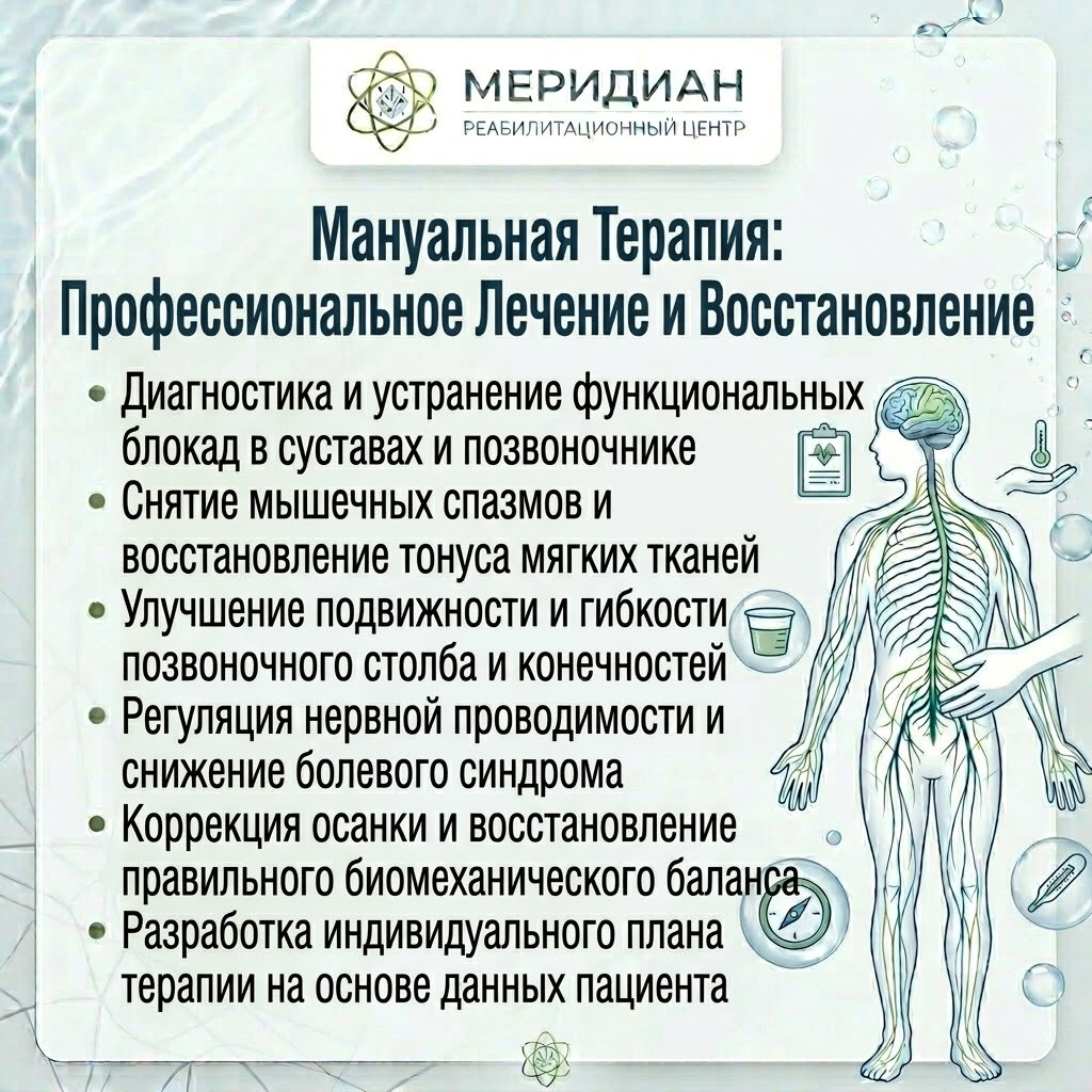 Мануальная терапия в Краснодаре — центр Меридиан Мануальная терапия в центре Меридиан Краснодар