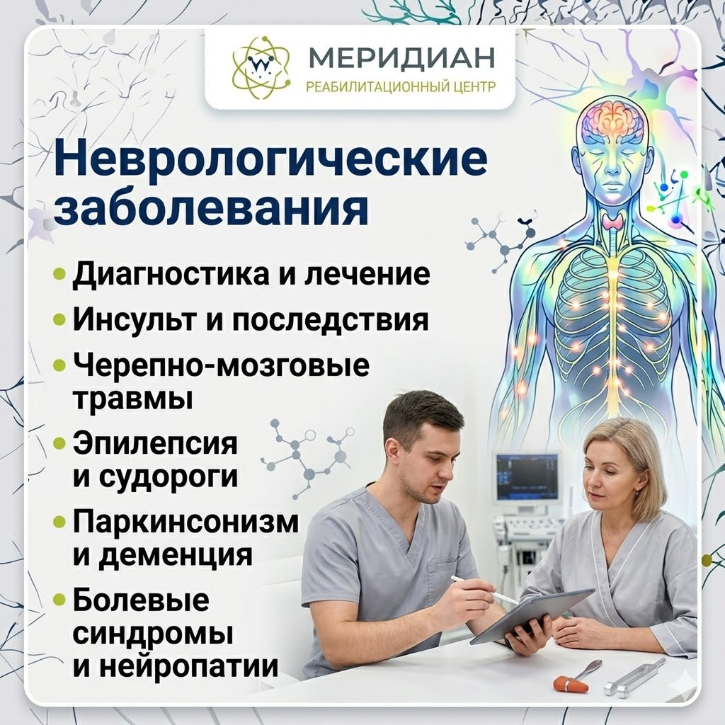 Неврологические заболевания — лечение и диагностика в Краснодаре Неврологические заболевания в центре Меридиан