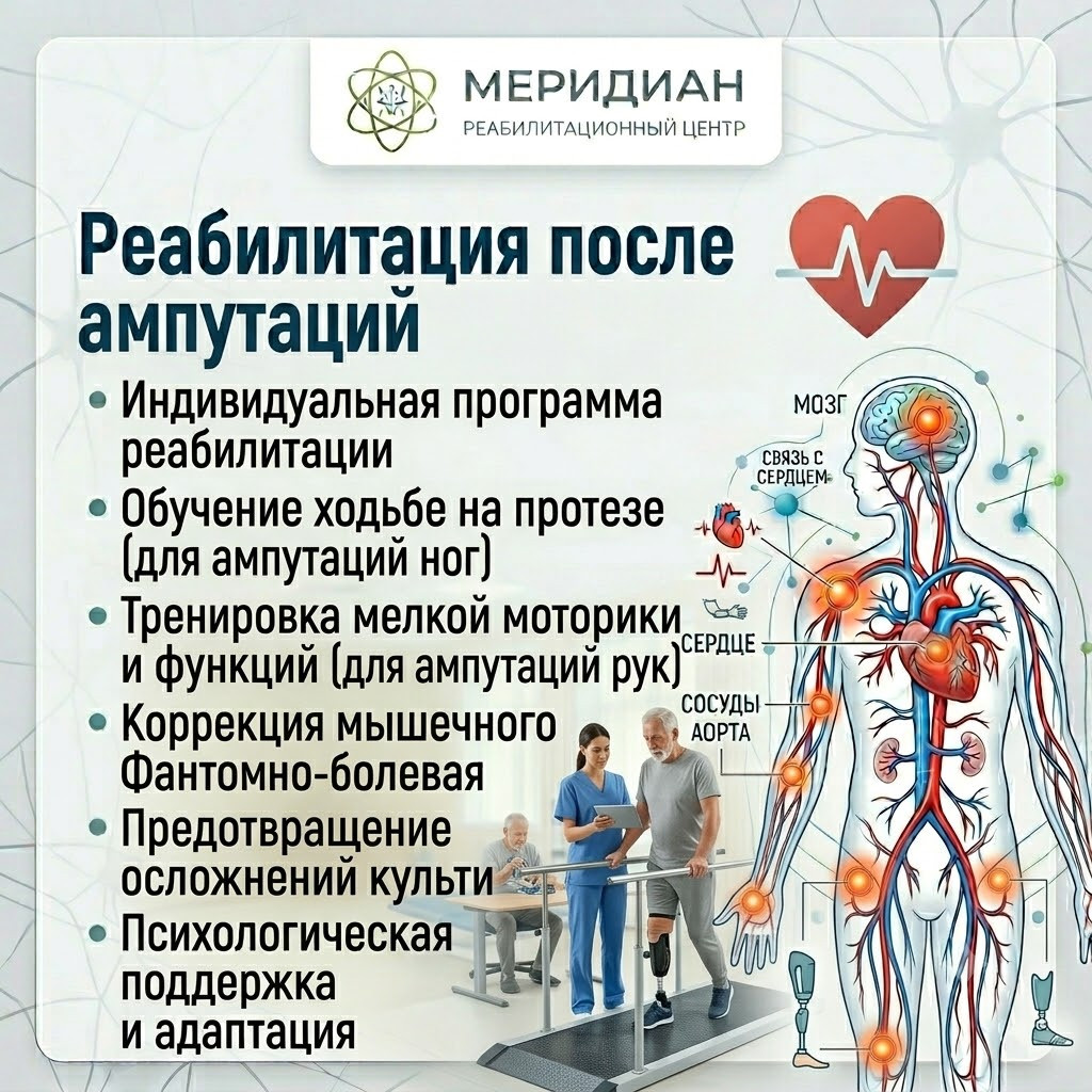 Реабилитация после ампутаций в Краснодаре Реабилитация после ампутаций в центре Меридиан