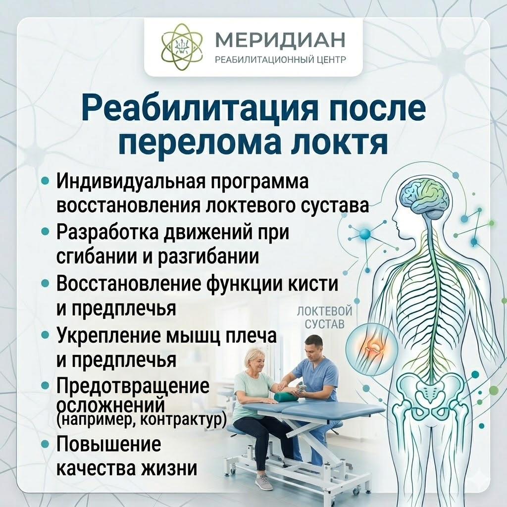 Реабилитация после перелома локтя в Краснодаре Реабилитация после перелома локтя в центре Меридиан