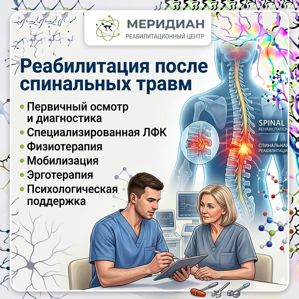 Реабилитация после спинальных травм в Краснодаре Реабилитация после спинальных травм в центре Меридиан