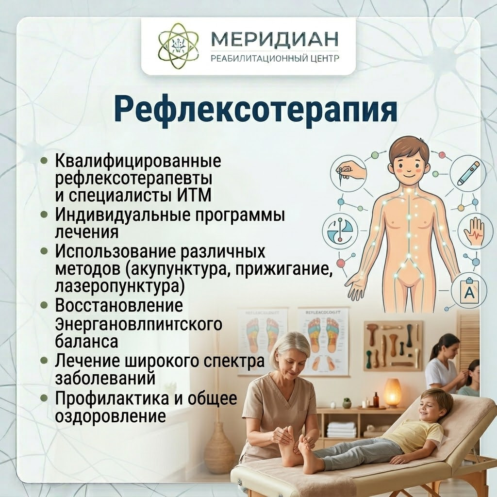 Рефлексотерапия в Краснодаре — центр Меридиан Рефлексотерапия в центре Меридиан Краснодар