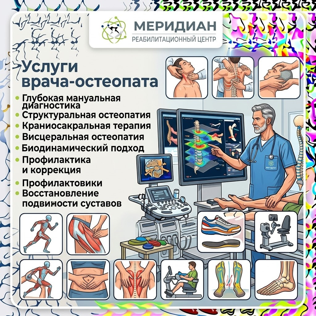 Остеопат в Краснодаре Остеопат в центре Меридиан