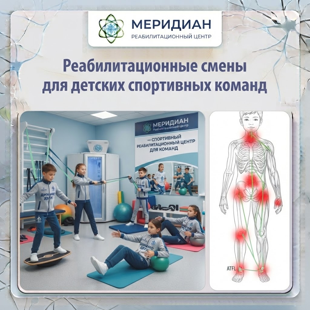Реабилитационные смены для детских спортивных команд — центр Меридиан, Краснодар Реабилитационные смены для детских спортивных команд в Краснодаре — центр Меридиан