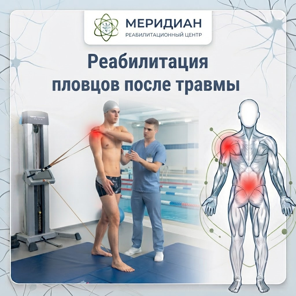 Реабилитация пловцов — центр Меридиан, Краснодар Реабилитация пловцов после травм в Краснодаре — центр Меридиан