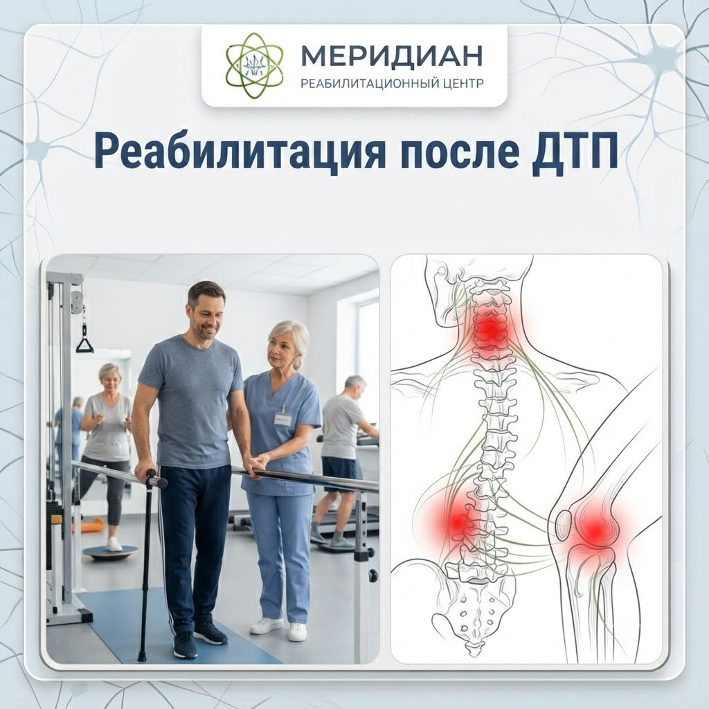 Реабилитация после ДТП — центр Меридиан, Краснодар Реабилитация после ДТП в центре Меридиан