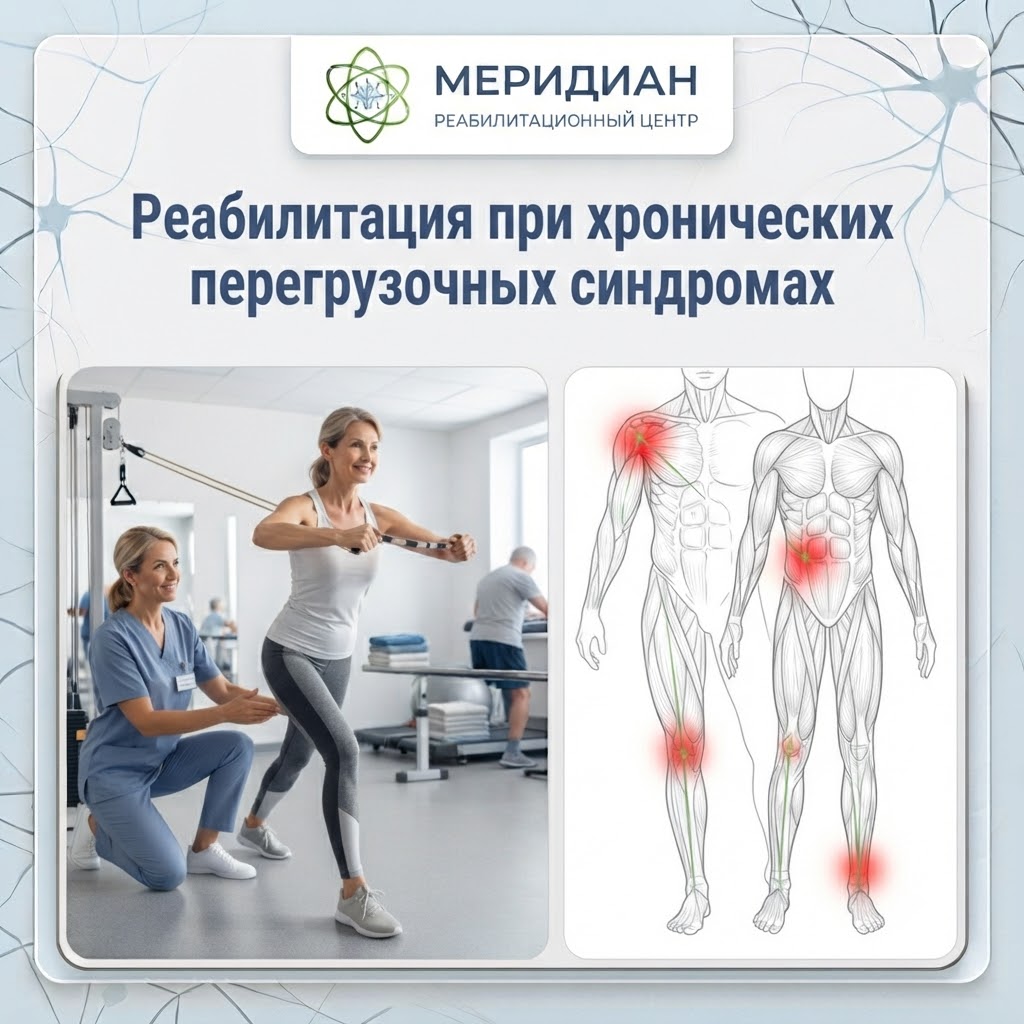Реабилитация при перегрузочных синдромах — центр Меридиан, Краснодар Реабилитация при хронических перегрузочных синдромах — теннисный локоть и голень бегуна в центре Меридиан
